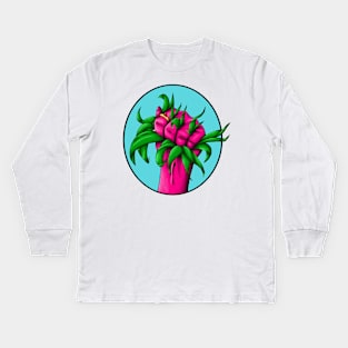 Grab 'Em by the Grass. Kids Long Sleeve T-Shirt